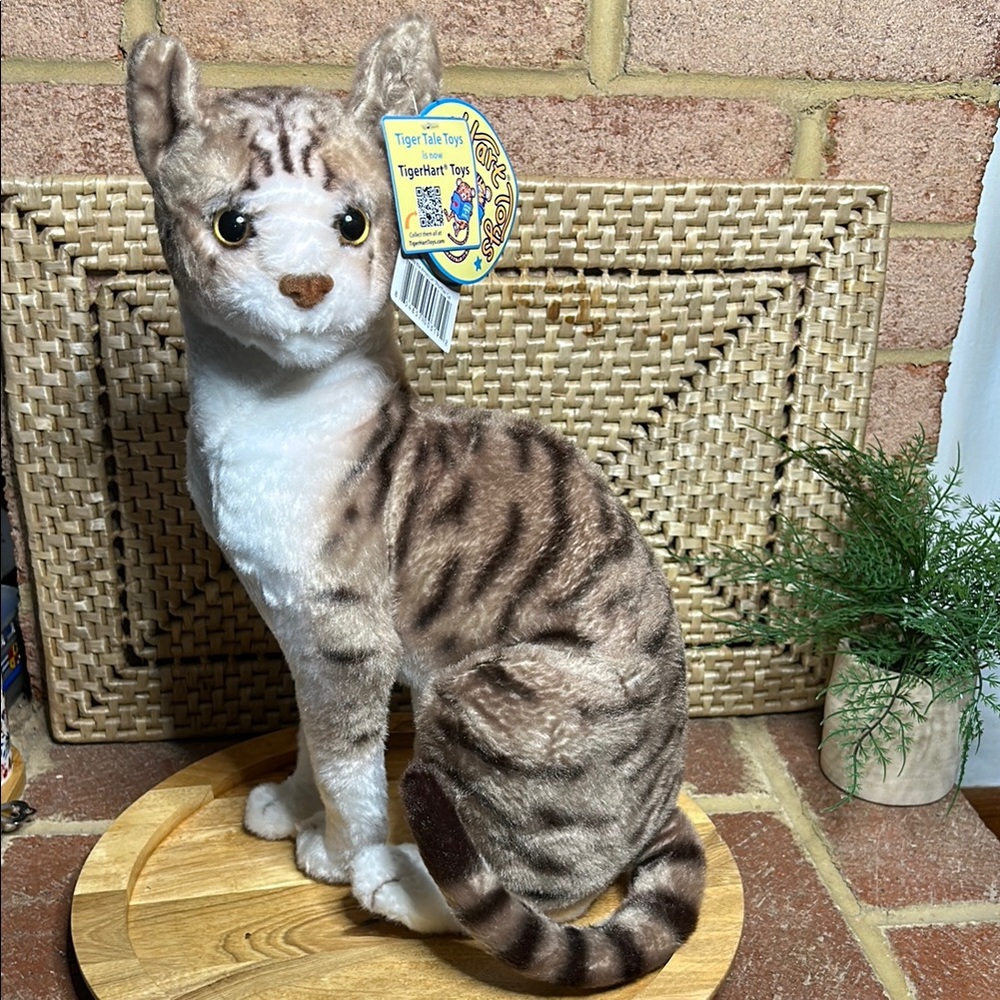Tiger Tale Toys Stuffed Amy American Shorthair Cat 14” Stuffed Animal Plush